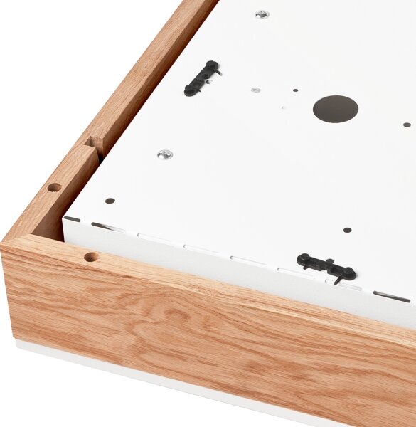 Plafonieră OAK SQUARE 4xE27/15W/230V 39x39 cm stejar/alb