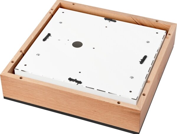 Plafonieră OAK SQUARE 4xE27/15W/230V 39x39 cm stejar/negru