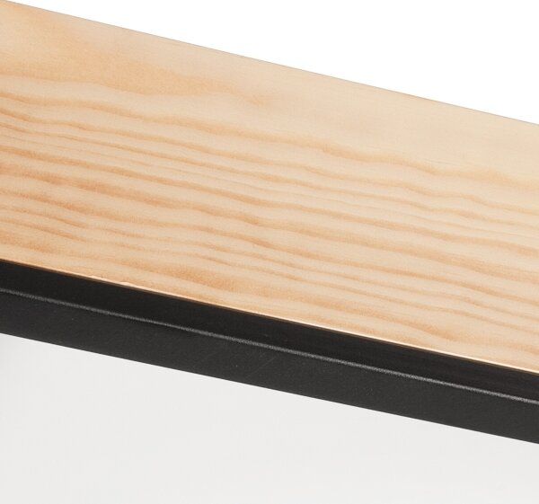 Plafonieră NATURAL SQUARE 4xE27/15W/230V 48x48 cm pin/negru