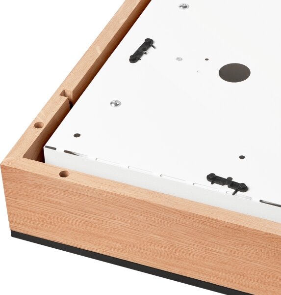 Plafonieră OAK SQUARE 4xE27/15W/230V 39x39 cm stejar/negru
