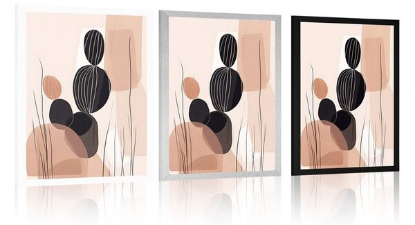 Poster forme abstracte botanice de cactus