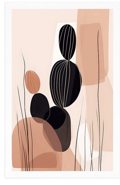 Poster forme abstracte botanice de cactus