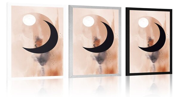 Poster forme abstracte zi și noapte