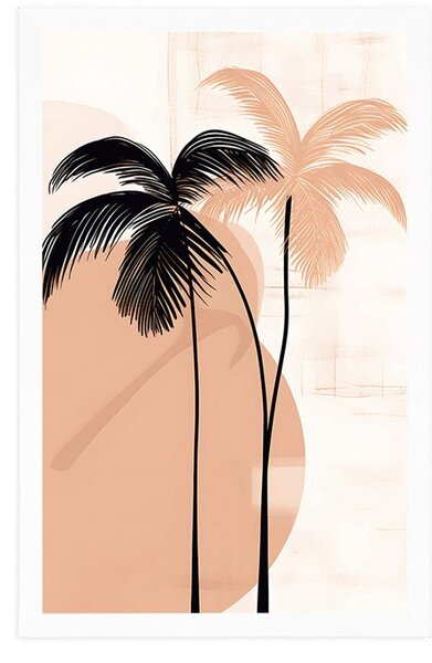 Poster forme abstracte botanice de palmier