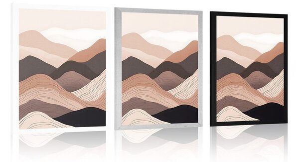 Poster forme abstracte de munte