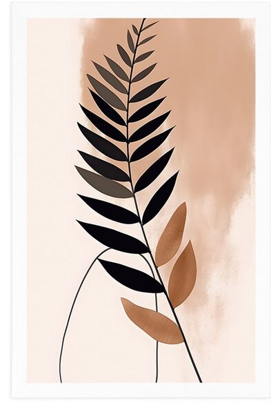Poster forme abstracte botanice de ferigă