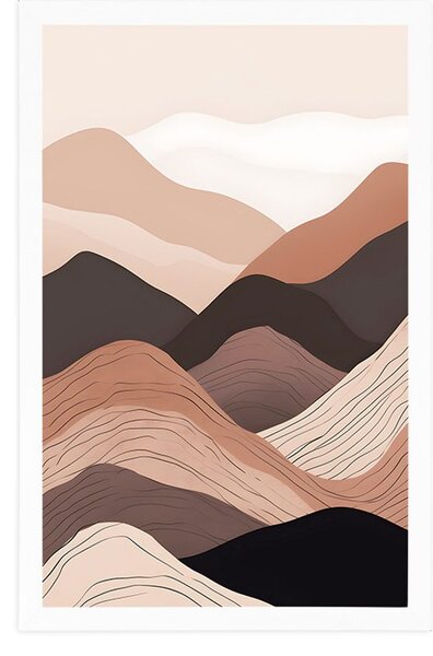 Poster forme abstracte de munte