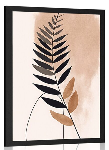 Poster forme abstracte botanice de ferigă