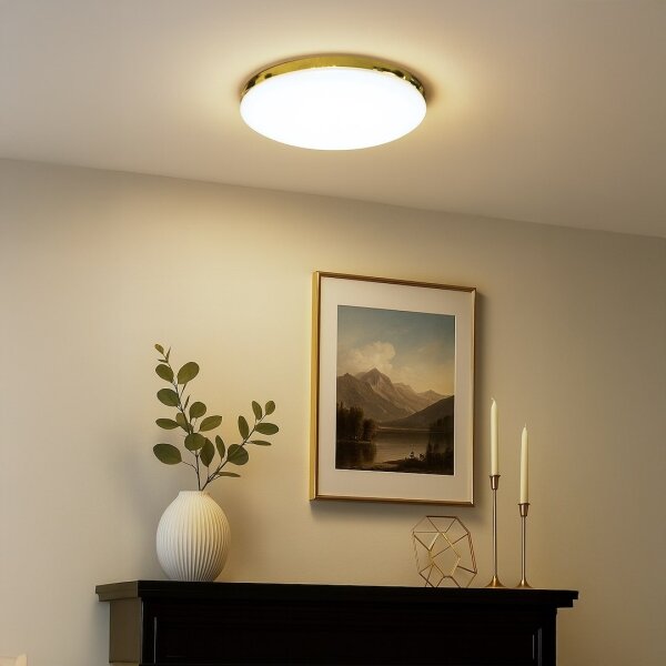 Plafonieră LED pentru baie MAYA LED/15W/230V IP44 aurie