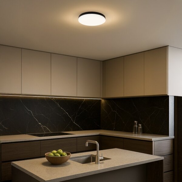 Plafonieră LED pentru baie MAYA LED/15W/230V IP44 neagră