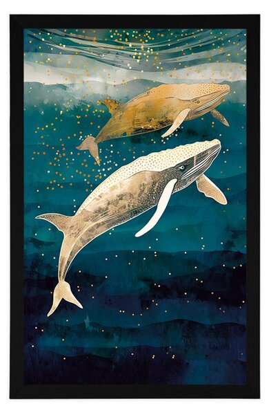 Poster balene în ocean