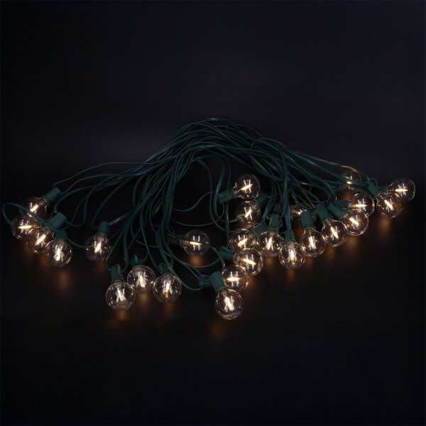 Brilagi - Ghirlandă LED de exterior GIRLANDA, 25 x E12, 20 m, verde, IP44, alb cald