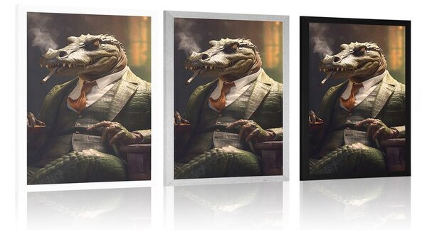 Poster gangster animal crocodil