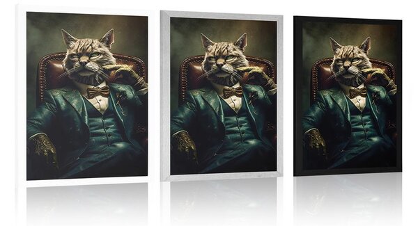Poster gangster animal pisică