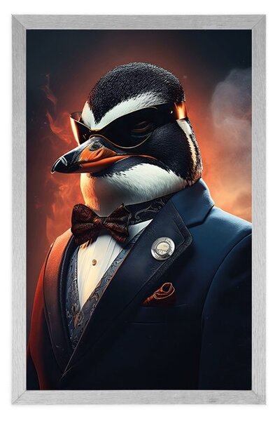Poster gangster animal pinguin