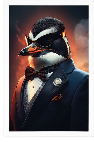 Poster gangster animal pinguin