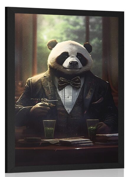 Poster gangster animal pandă