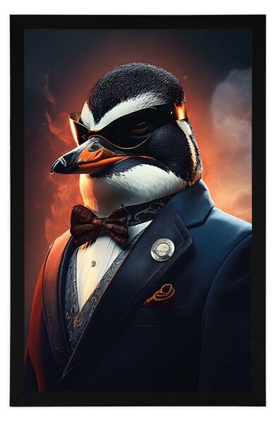 Poster gangster animal pinguin