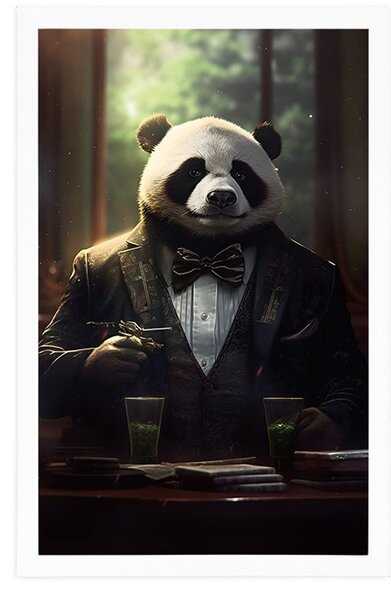 Poster gangster animal pandă