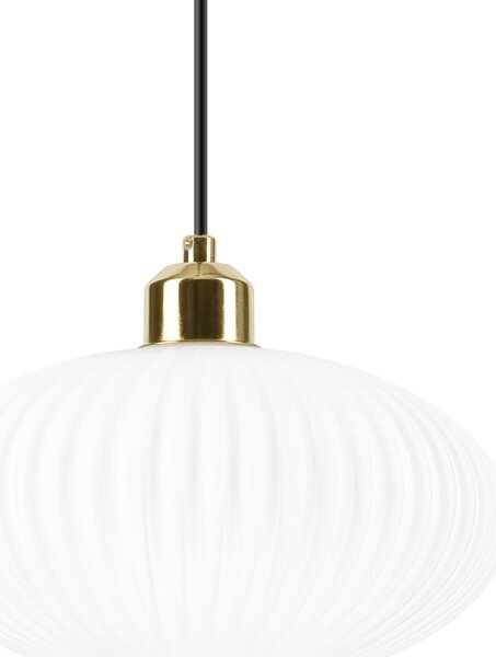 Lustră pe cablu HARMA 1xE27/15W/230V d. 25 cm alb/auriu