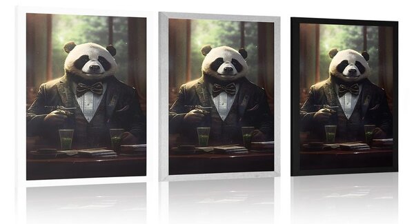 Poster gangster animal pandă