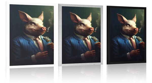 Poster gangster animal porc