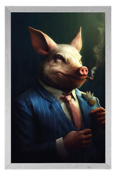 Poster gangster animal porc