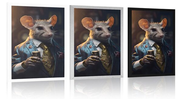Poster gangster animal șobolan