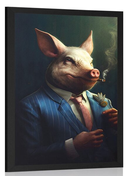 Poster gangster animal porc