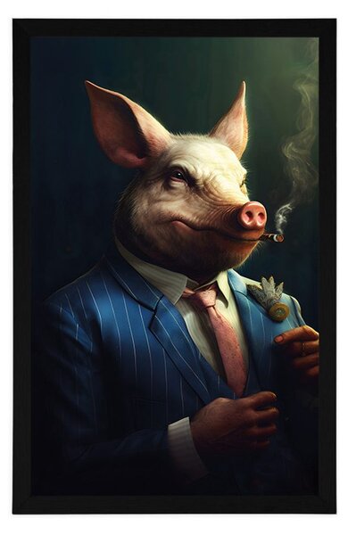 Poster gangster animal porc
