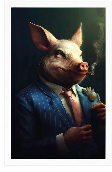 Poster gangster animal porc