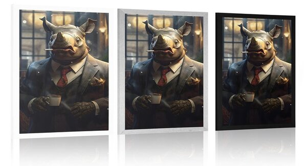 Poster gangster animal rinocer