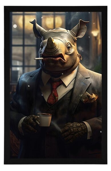Poster gangster animal rinocer