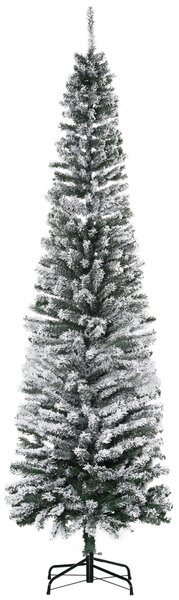 HOMCOM Brad de Crăciun Înzăpezit cu 738 de Ramuri și Bază din Oțel Ø68x225 cm | Aosom Romania