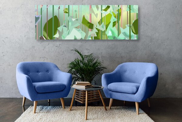 Tablou frunze abstracte din paradis