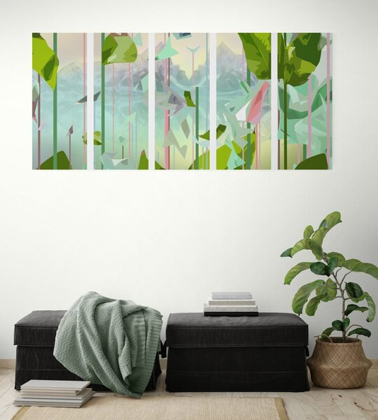 Tablou 5-piese paradisul abstract