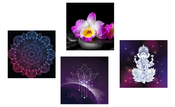 Set tablouri natura moartă Zen cu Buddha