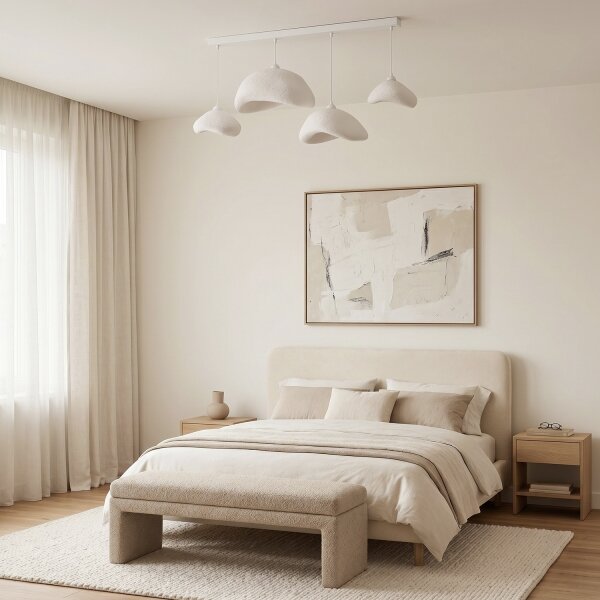 Brilagi - Lustră suspendată pe cablu WABI SABI 4xE27/40W/230V albă