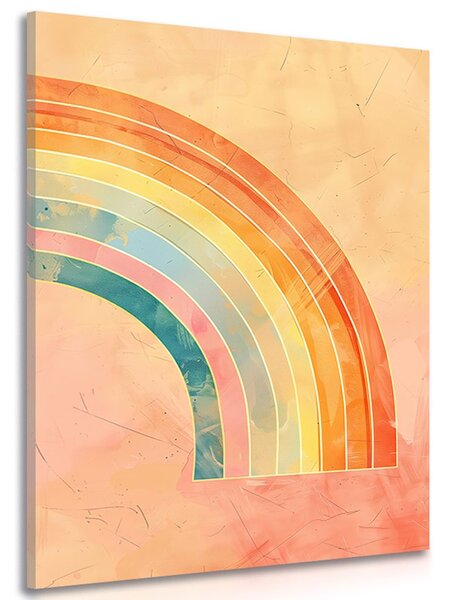 Tablou curcubeu minimalist Peach Fuzz