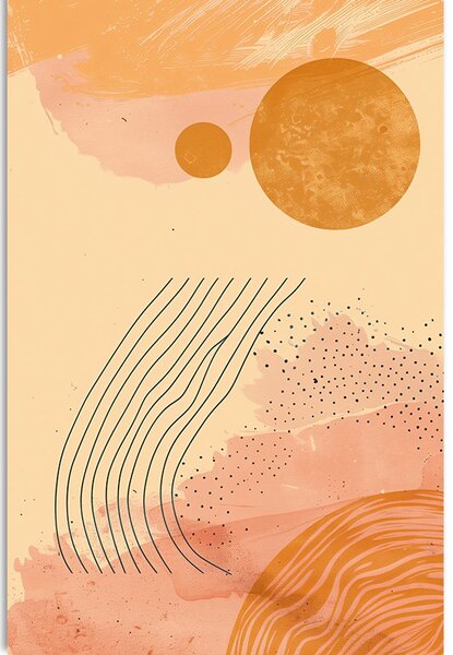 Tablou modele moderne peach Fuzz