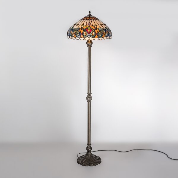 Brilagi - Lampă de podea Tiffany LUISA 2xE27/60W/230V