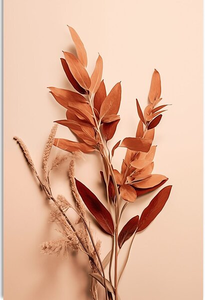 Tablou frunze Peach Fuzz