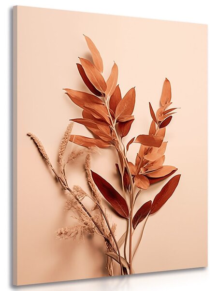 Tablou frunze Peach Fuzz