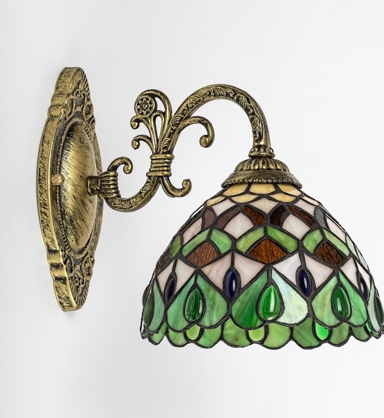 Brilagi - Lampă de perete Tiffany cu vitralii MARGARET, 1xE27/40W/230V