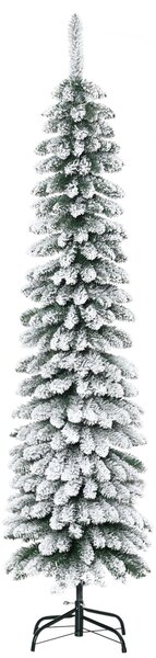 HOMCOM Brad de Crăciun Artificial cu Zăpadă și 395 Ramuri, 46x46x180 cm, Verde | Aosom Romania