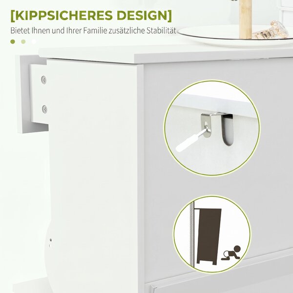 HOMCOM Dulap Pantofi Slim cu 2 Uși, Sertar, Rafturi Reglabile, 8 Perechi, MDF, PAL, 60 x 23,5 x 98,5 cm, Alb | Aosom Romania