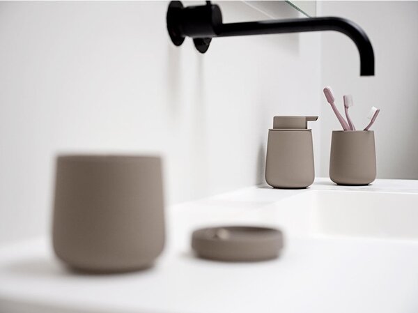 Dozator de săpun lichid maro din gresie ceramică 250 ml Nova One – Zone