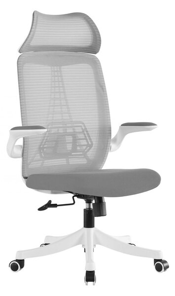 Scaun ergonomic Babur-H, spatar Mesh, sezut textil, Gri