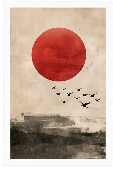 Poster japandi farmecul lunii roșii