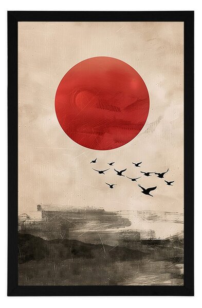 Poster japandi farmecul lunii roșii